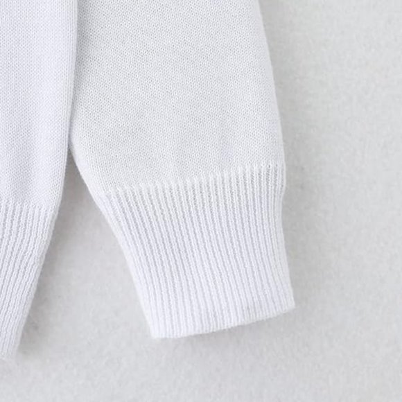 Girls' Cardigans Sweater Cotton School Uniforms Button Solid Long Sleeve - Picture 2 of 4